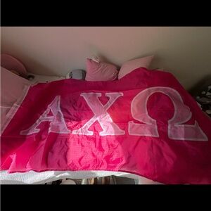 Pink Greek Letter Flag AXO